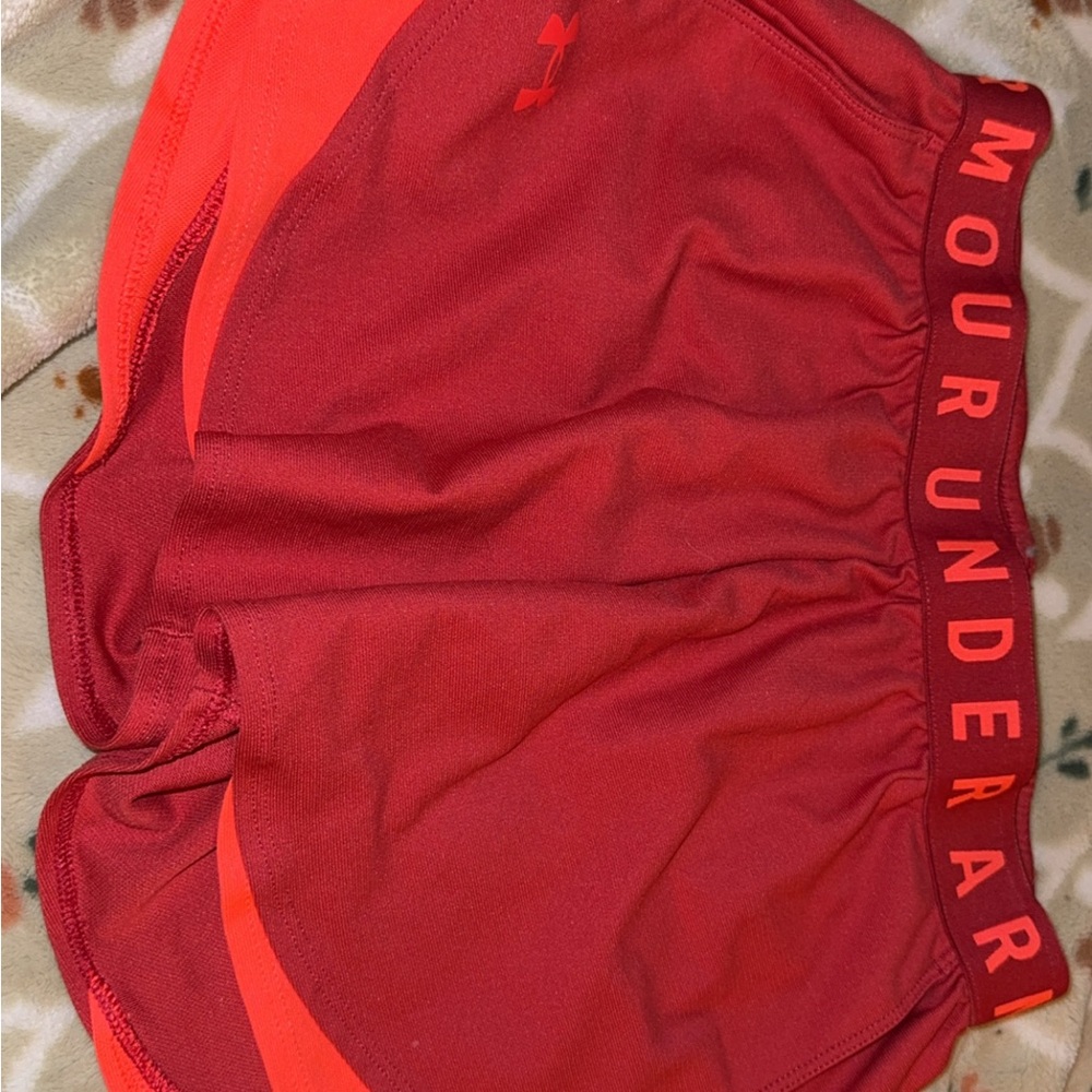 Under Armour Red and Orange Shorts